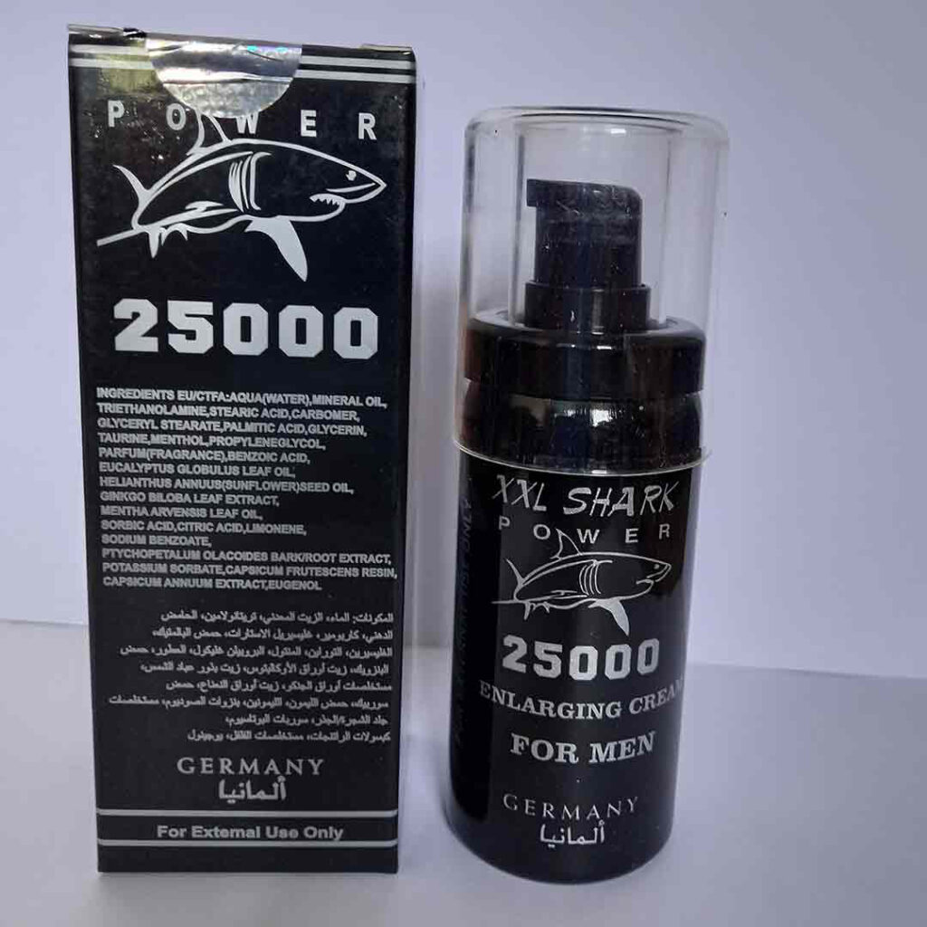 XXL Shark Power 25000 Male Enhancement Cream – Long-Lasting Enlarging Formula for Men